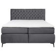 BOXSPRINGBETT 160/200 cm  in Grau  - Schwarz/Grau, Design, Textil/Metall (160/200cm) - Esposa