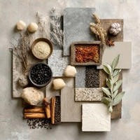 GLASBILD Essen & Trinken, Gewürze  - Multicolor, Basics, Glas (30/30/1.40cm) - Euroart