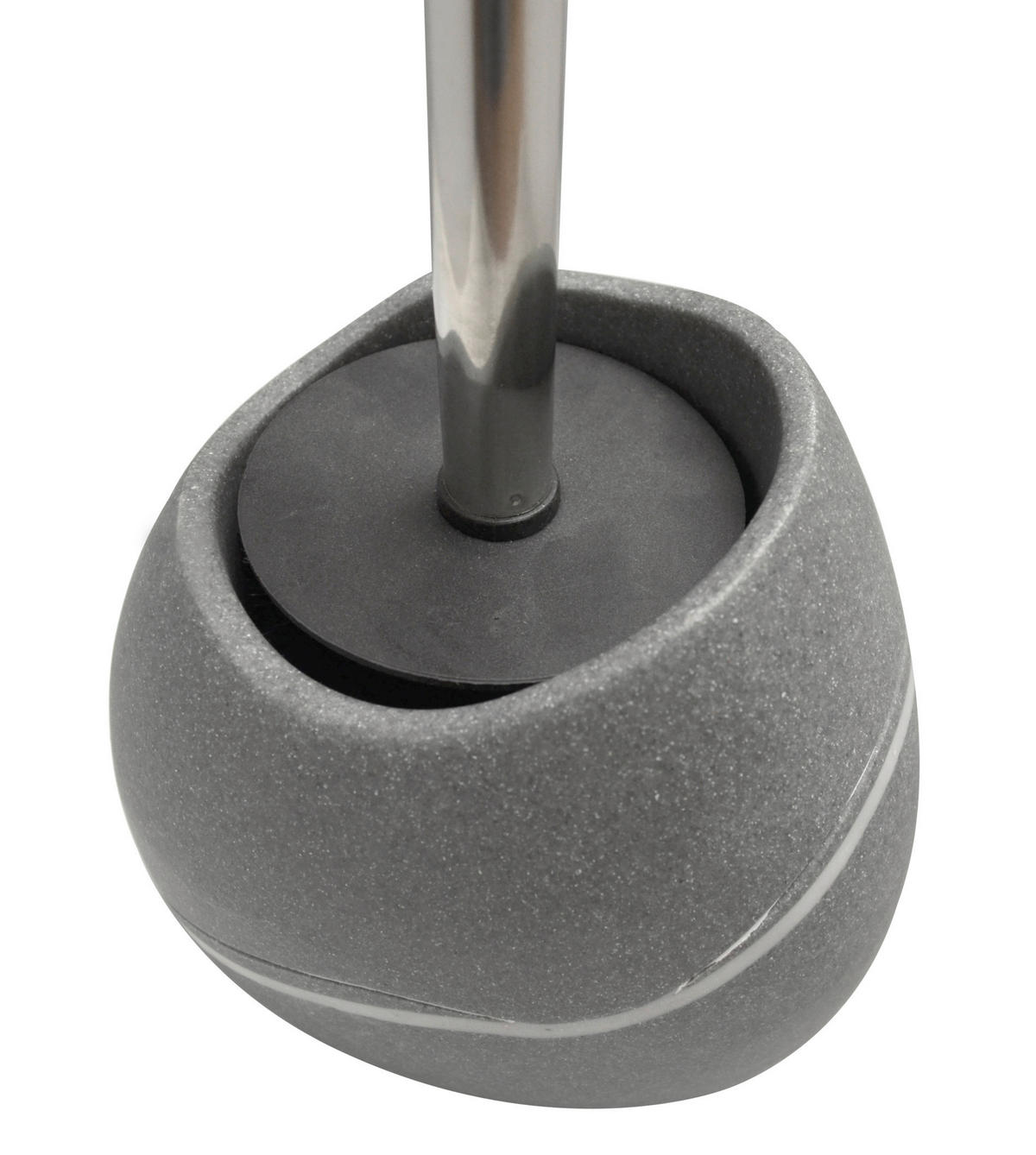 WC-BÜRSTENGARNITUR in Metall  Kunststoff   - Chromfarben/Grau, Basics, Keramik/Kunststoff (13,8/37/12,9cm) - Sadena