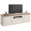 KOMODA - NISKA   180/56/50 cm   siva, bijela   - bijela/siva, Lifestyle, drvni materijal/metal (180/56/50cm) - Hom`in