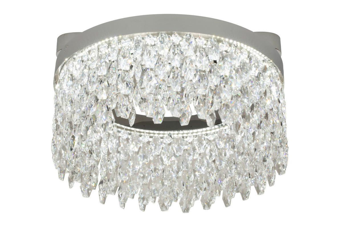 LED-DECKENLEUCHTE 50/29.5 cm   - Transparent, LIFESTYLE, Glas/Metall (50/29.5cm) - Glandor