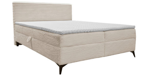 BOXBETT 160/200 cm in Beige - Beige/Schwarz, Design, Holz/Holzwerkstoff (160/200cm) - Xora