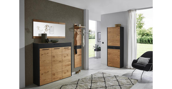 GARDEROBENPANEEL 42/183/27 cm - Eichefarben/Schwarz, Design, Holz (42/183/27cm) - Dieter Knoll