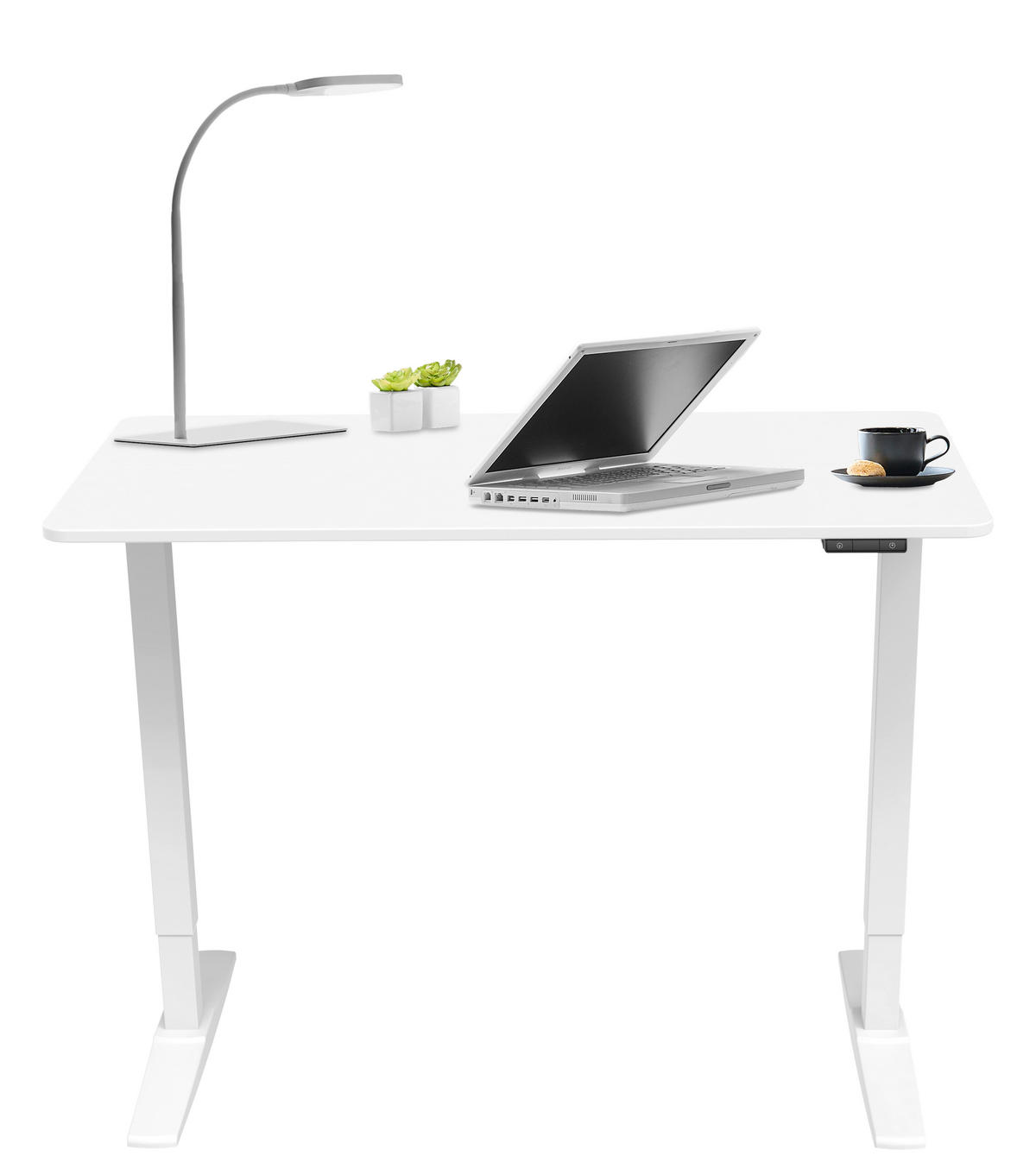 ÍRÓASZTAL  - fehér, Konventionell, faalapú anyag/fém (120/60/75-120cm) - Carryhome