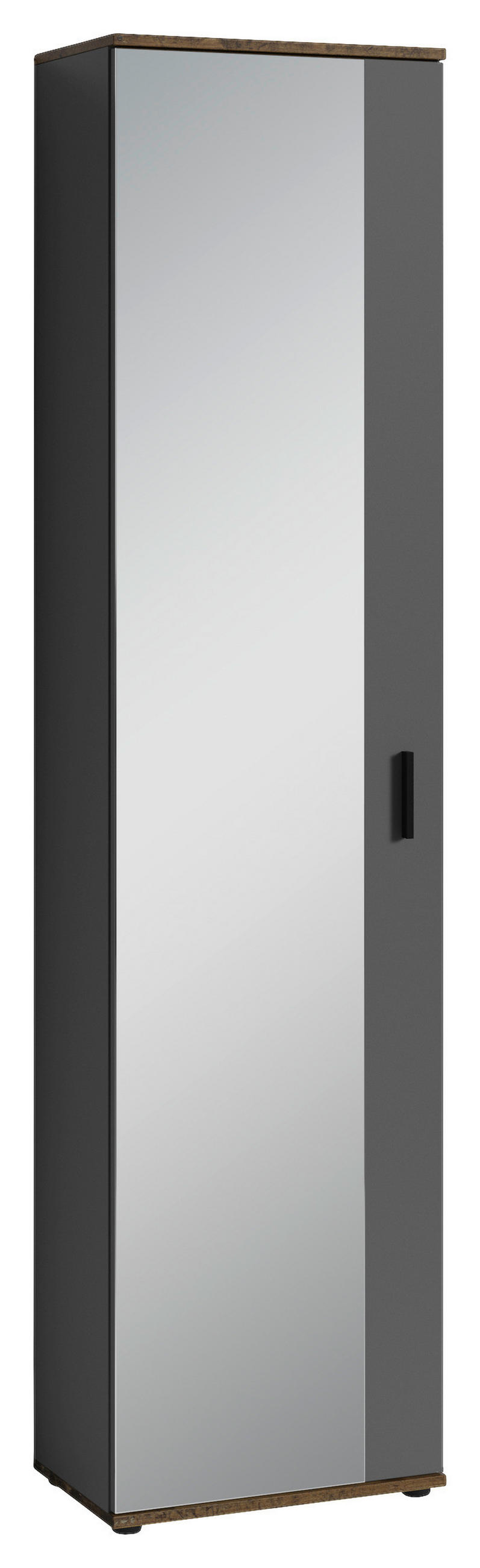 GARDEROBENSCHRANK Jakob  in 49/196/30 cm  - Alteiche/Anthrazit, MODERN, Holzwerkstoff/Kunststoff (49/196/30cm) - MID.YOU