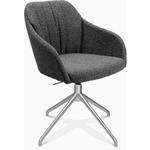 ARMLEHNSTUHL  in Aluminium Flachgewebe  - Alufarben/Grau, Design, Textil/Metall (58/81,5-84,5/60cm) - Johann Jakob