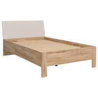 BETT 120/200 cm,  in Eichefarben, Kaschmir,  - Kaschmir/Eichefarben, Basics (120/200cm) - Milino