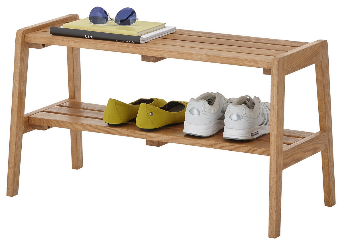 GARDEROBENBANK 80/45/36 cm  - Eichefarben, Basics, Holz (80/45/36cm)