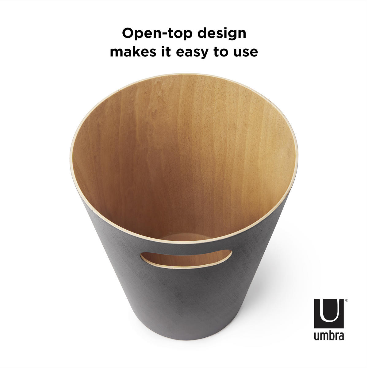 KOŠ ZA OTPAD    - siva, Basics, drvo (23/28/23cm) - Umbra