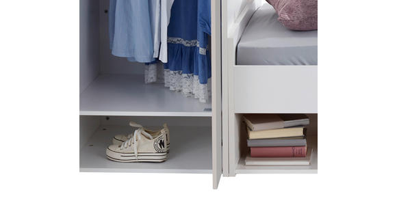ETAGENBETT - Weiß, KONVENTIONELL, Holzwerkstoff (90/200cm) - Carryhome