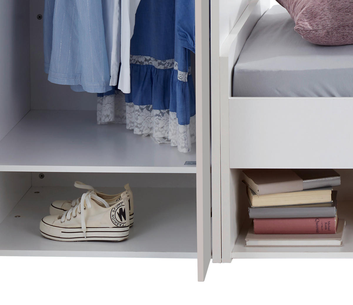 ETAGENBETT - Weiß, KONVENTIONELL, Holzwerkstoff (90/200cm) - Carryhome