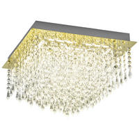 LED-DECKENLEUCHTE 40/40/30 cm   - Messingfarben, KONVENTIONELL, Metall (40/40/30cm) - Hell