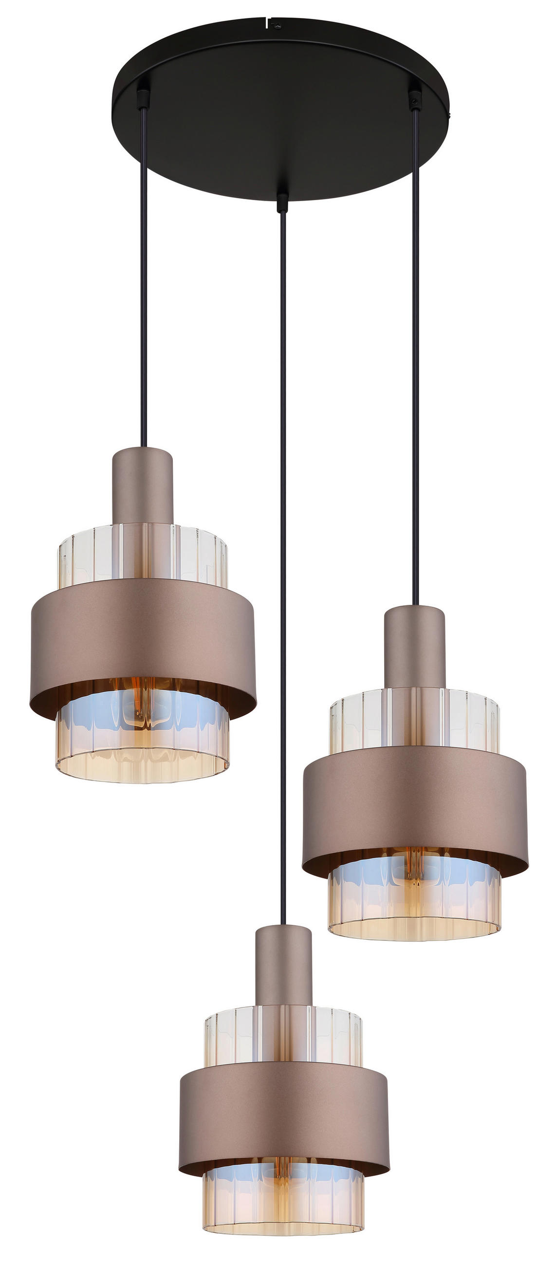 VISEČA SVETILKA  MILLEY      45/150 cm      E27 - črna/oranžna, Design, kovina/umetna masa (45/150cm) - Globo