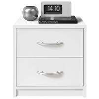 NOČNÍ STOLEK, bílá, 38,5/39/28,2 cm - bílá/šedá, Basics, kompozitní dřevo/plast (38,5/39/28,2cm) - P & B