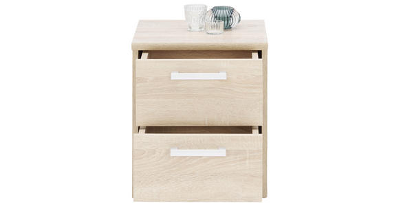 NACHTSCHRANK 38/46/36 cm  - Silberfarben/Schwarz, Basics, Holzwerkstoff/Metall (38/46/36cm) - Xora