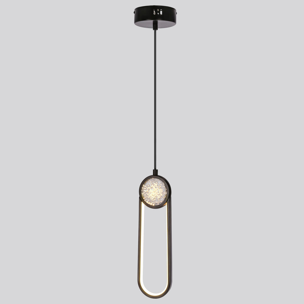LED-PENDELLEUCHTE 10/7,8/120 cm  - Schwarz/Weiß, Design, Kunststoff/Metall (10/7,8/120cm)