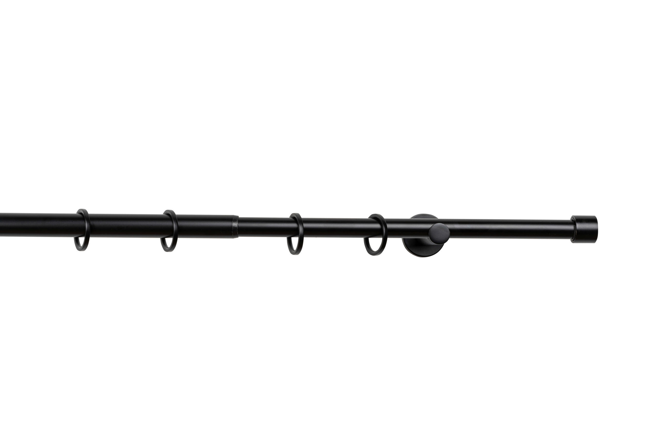 RUNDSTANGENGARNITUR   - Schwarz, Basics, Metall (120-210cm) - Homeware