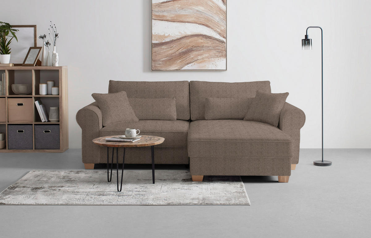 HÖRNSOFFA i brun  - brun, Modern, trämaterial/trä (255/185cm) - MID.YOU