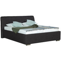 POLSTERBETT 180/200 cm  in Schwarz  - Chromfarben/Schwarz, Basics, Holz/Textil (180/200cm) - Boxxx