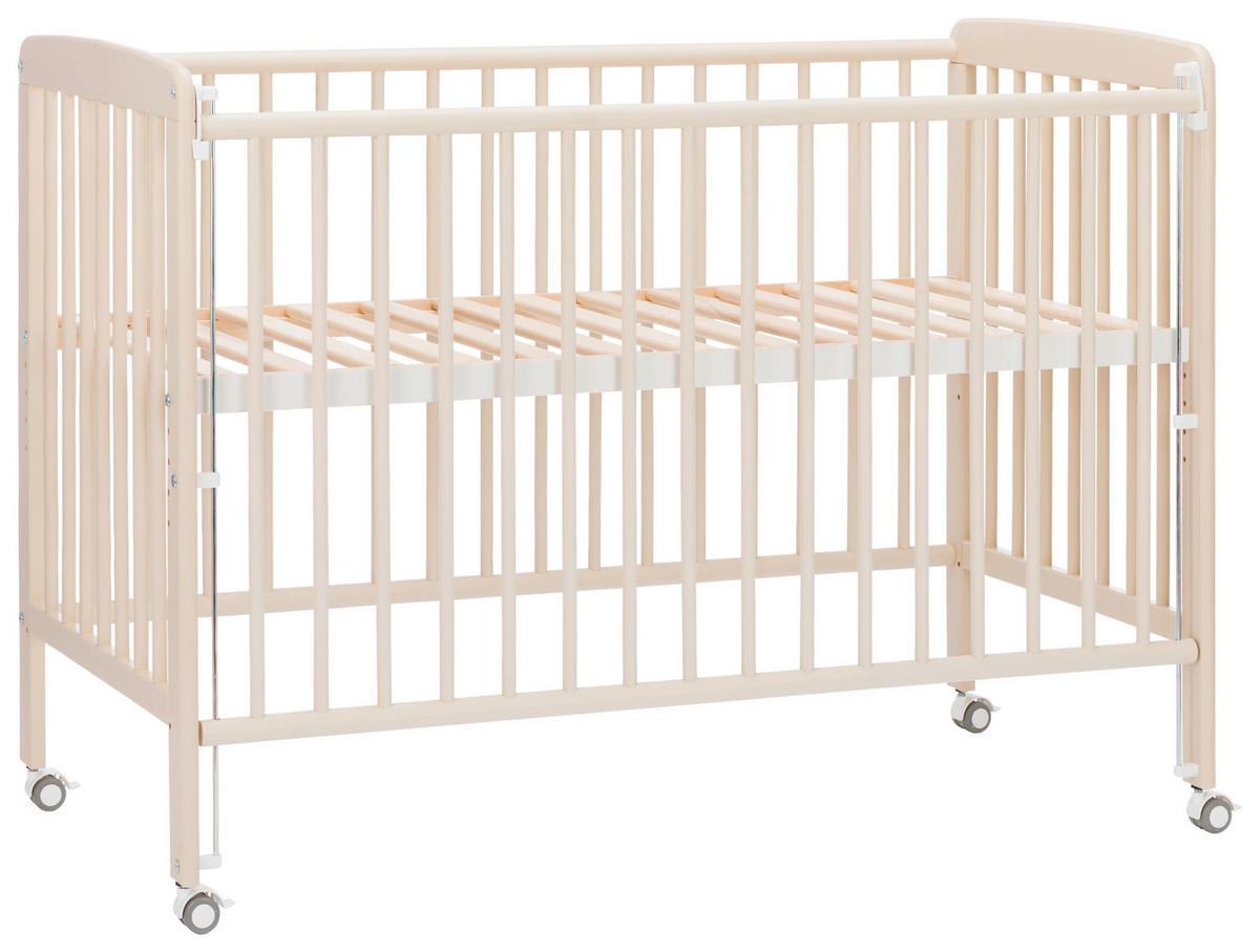 BEISTELLBETT  124/63/91 cm  - Champagner, Basics, Holz (124/63/91cm) - Jimmylee