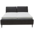 POLSTERBETT Matratze, Lattenrost Anthrazit 160/200 cm  - Hellbraun/Anthrazit, Design, Holz/Textil (160/200cm) - Johann Jakob