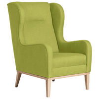 OHRENSESSEL Lesesessel Flachgewebe Hellgrün  - Naturfarben/Hellgrün, KONVENTIONELL, Holz/Textil (66/104/78cm) - Max Winzer