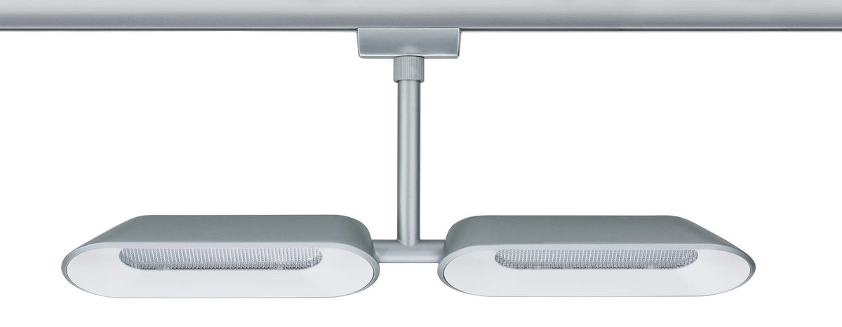 URAIL SCHIENENSYSTEM-STRAHLER - Chromfarben, Design, Metall (37,5/17/2,6cm) - Paulmann