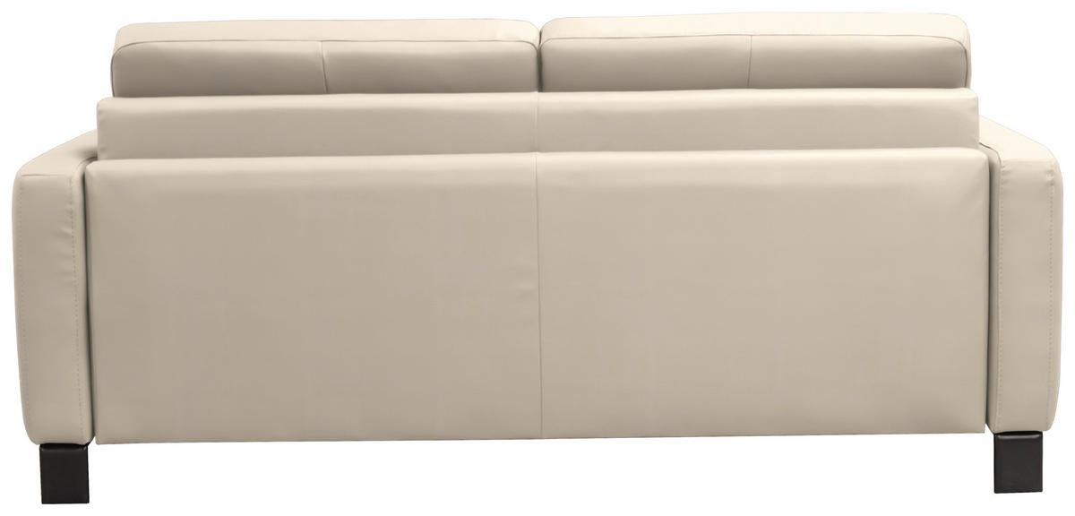 SCHLAFSOFA in Textil, Leder Beige  - Beige/Schwarz, Konventionell, Leder/Textil (190/87/100cm) - Celina Home