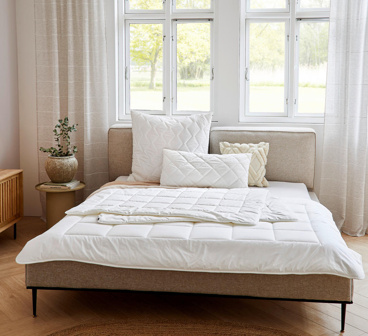SOMMERDECKE  Alcando Light  155/220 cm   - Weiß, Basics, Textil (155/220cm) - Billerbeck