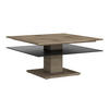 COUCHTISCH in Holz, Glas 90/90/46 cm  - Eichefarben/Anthrazit, Design, Glas/Holz (90/90/46cm) - Voglauer