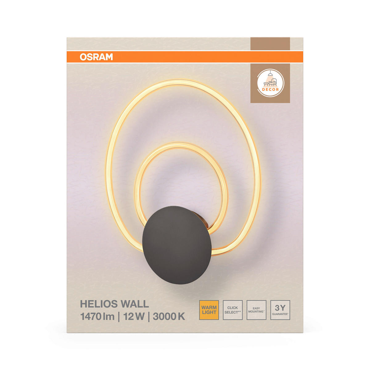 LED-WANDLEUCHTE 33.5/3.9/41.6 cm   - Dunkelgrau, Design, Kunststoff (33.5/3.9/41.6cm) - Osram
