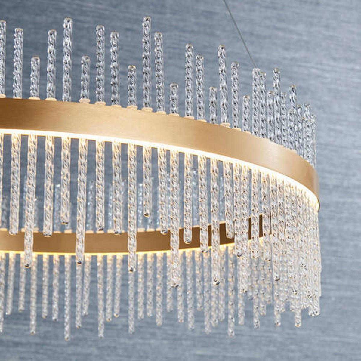 LED-HÄNGELEUCHTE 70/120 cm  - Bronzefarben/Nickelfarben, KONVENTIONELL, Glas/Kunststoff (70/120cm) - ENDON