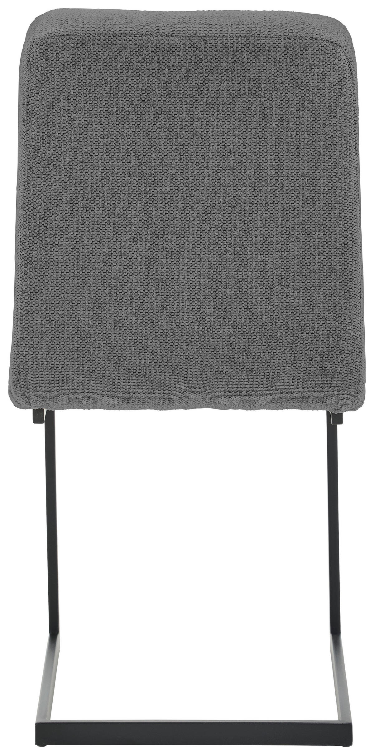 STUHL - Anthrazit/Schwarz, Design, Textil/Metall (45/92,5/62cm) - Novel