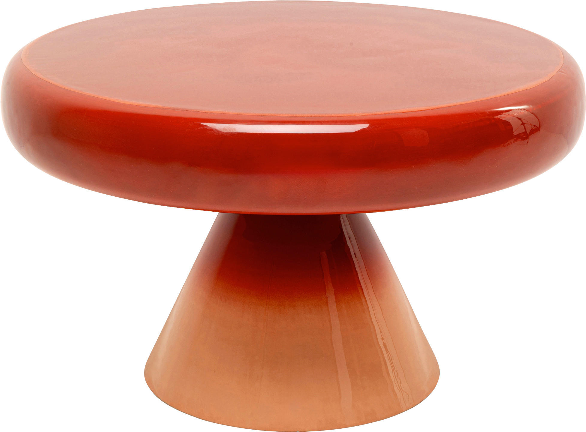 BEISTELLTISCH in Metall 60/60/30 cm  - Rot/Orange, Design, Metall (60/60/30cm) - Kare-Design