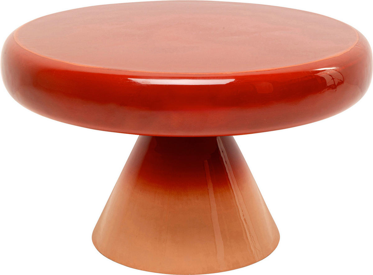 BEISTELLTISCH in Metall 60/60/30 cm  - Rot/Orange, Design, Metall (60/60/30cm) - Kare-Design