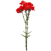 KONSTBLOMMA - röd/grön, Basics, textil/plast (30cm)