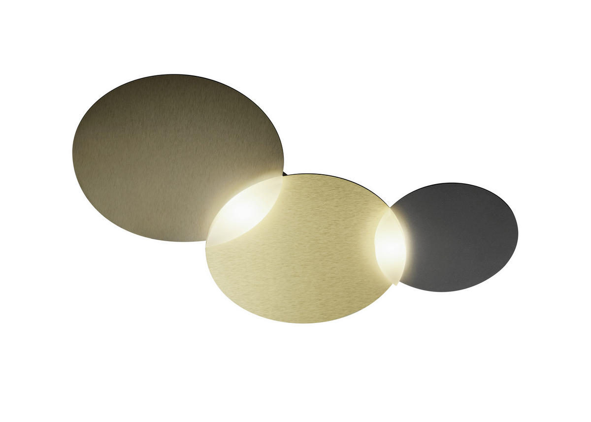 LED-WANDLEUCHTE 55,7/42/6,8 cm   - Messingfarben/Bronzefarben, Design, Metall (55,7/42/6,8cm) - Grossmann