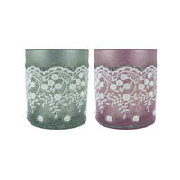 Suport Sticlă Xmassale - argintiu/roz aprins, Lifestyle, plastic/sticlă (9/10cm) - X-Mas