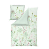 BETTWÄSCHE Impulse Makosatin 135/200 cm  - Grün, Design, Textil (135/200cm) - Estella