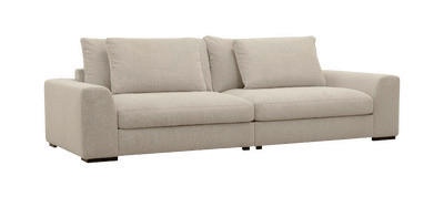 3-SITS SOFFA i sandfärgad  - sandfärgad/svart, Design, trä/textil (278/85/114cm) - Novel