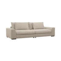 3-SITS SOFFA i sandfärgad  - sandfärgad/svart, Design, trä/textil (278/85/114cm) - Novel