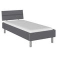 BETT 90/200 cm  in Grau  - Alufarben/Grau, Design, Holzwerkstoff/Metall (90/200cm) - Carryhome