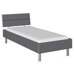 BETT 90/200 cm  in Grau  - Alufarben/Grau, Design, Holzwerkstoff/Metall (90/200cm) - Carryhome