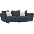 BIGSOFA Chenille Dunkelgrau  - Dunkelgrau/Silberfarben, Design, Kunststoff/Textil (243/72/143cm) - Carryhome