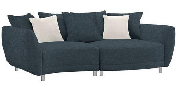 BIGSOFA Chenille Dunkelgrau  - Dunkelgrau/Silberfarben, Design, Kunststoff/Textil (243/72/143cm) - Carryhome