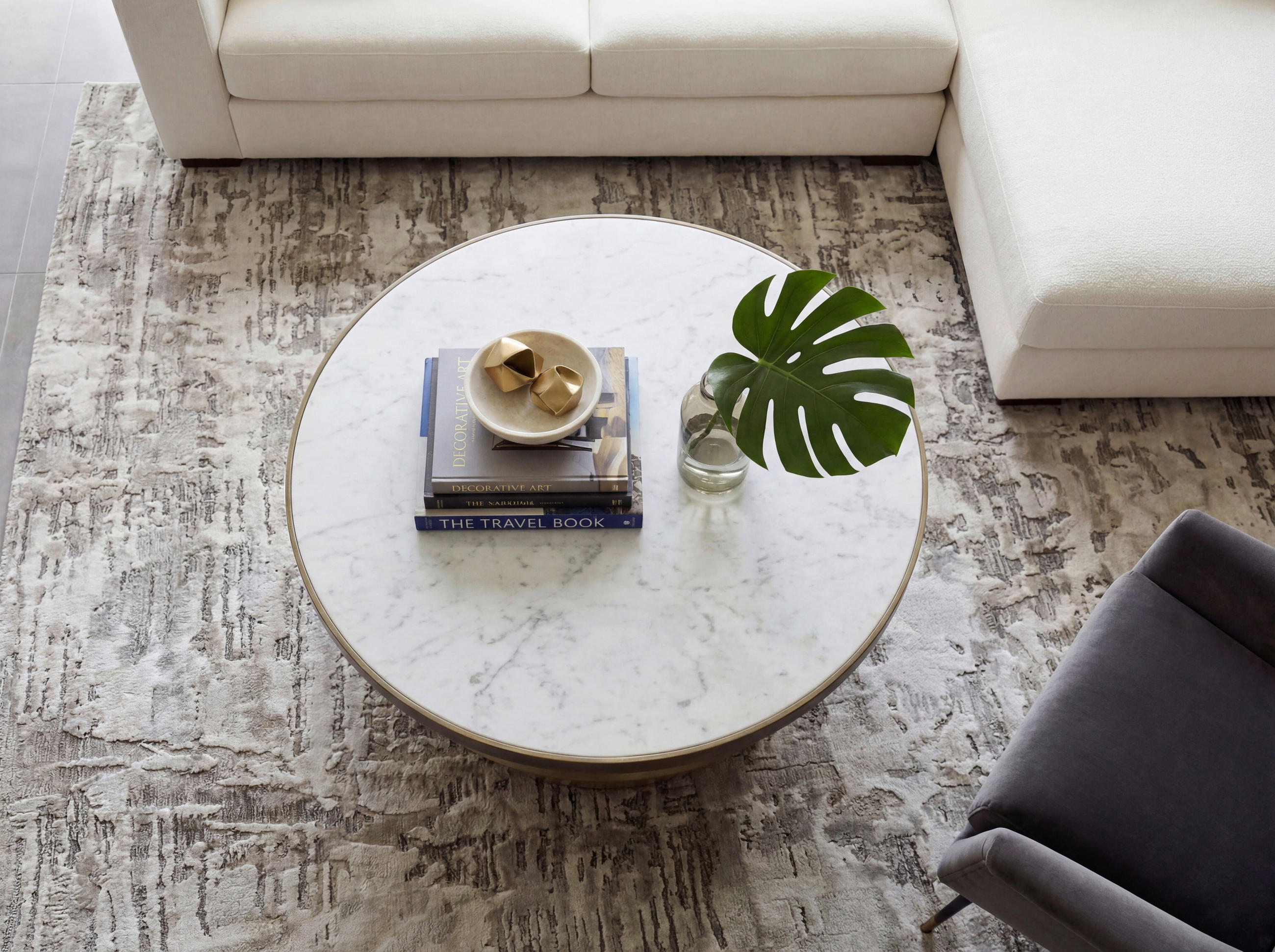 Livetastic Couchtisch Gold 60x31x60 cm