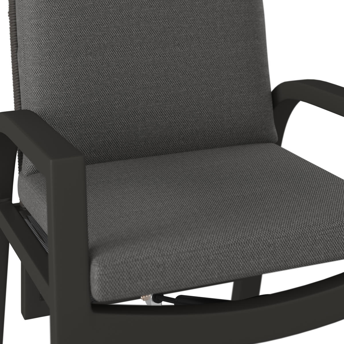 GARTENSESSEL Metall, Textil Anthrazit, Dunkelgrau  - Dunkelgrau/Anthrazit, Modern, Textil/Metall (59/110/67cm) - Amatio