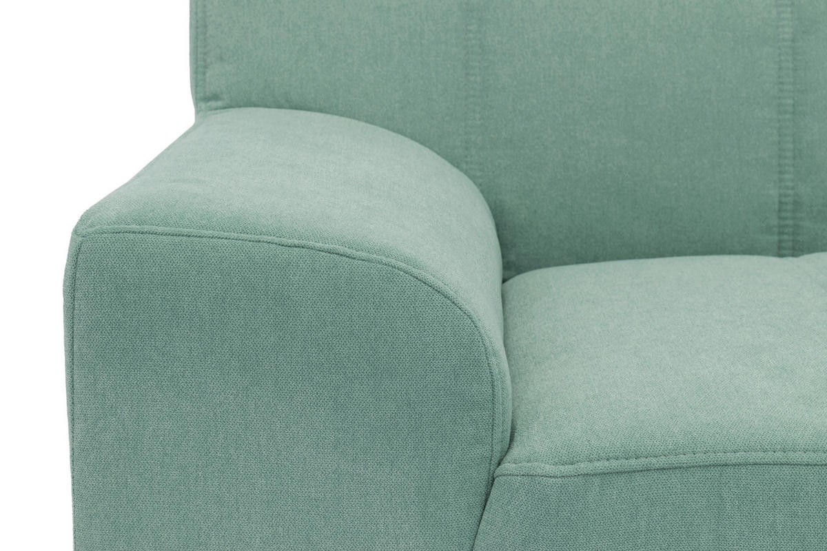 ECKSOFA CAPRI Mintgrün Mikrofaser  - Chromfarben/Mintgrün, KONVENTIONELL, Textil/Metall (239/152cm) - MID.YOU