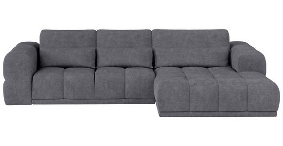 ECKSOFA Dunkelgrau Chenille  - Dunkelgrau/Schwarz, KONVENTIONELL, Kunststoff/Textil (290/203cm) - Carryhome