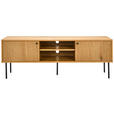 LOWBOARD Line  in 150/50/40 cm  - Eichefarben/Schwarz, Design, Holzwerkstoff/Metall (150/50/40cm) - Carryhome